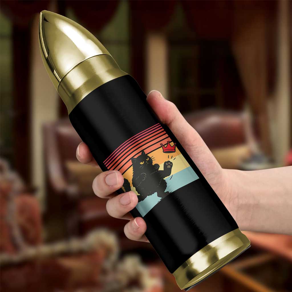 No Kings Black Cat Bullet Tumbler Funny Kitten Social Justice - Wonder Print Shop