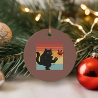 No Kings Black Cat Ceramic Ornament Funny Kitten Social Justice - Wonder Print Shop