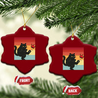 No Kings Black Cat Ceramic Ornament Funny Kitten Social Justice - Wonder Print Shop