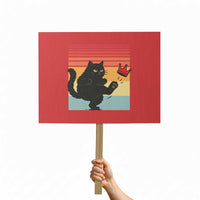 No Kings Black Cat Protest Sign Funny Kitten Social Justice - Wonder Print Shop