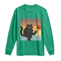 No Kings Black Cat Long Sleeve Shirt Funny Kitten Social Justice - Wonder Print Shop