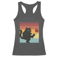 No Kings Black Cat Racerback Tank Top Funny Kitten Social Justice - Wonder Print Shop