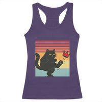 No Kings Black Cat Racerback Tank Top Funny Kitten Social Justice - Wonder Print Shop