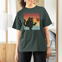 No Kings Black Cat T Shirt For Women Funny Kitten Social Justice - Wonder Print Shop