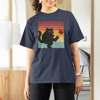 No Kings Black Cat T Shirt For Women Funny Kitten Social Justice - Wonder Print Shop