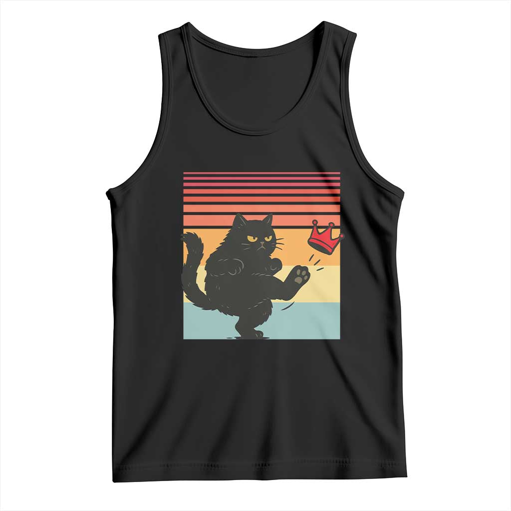 No Kings Black Cat Tank Top Funny Kitten Social Justice - Wonder Print Shop