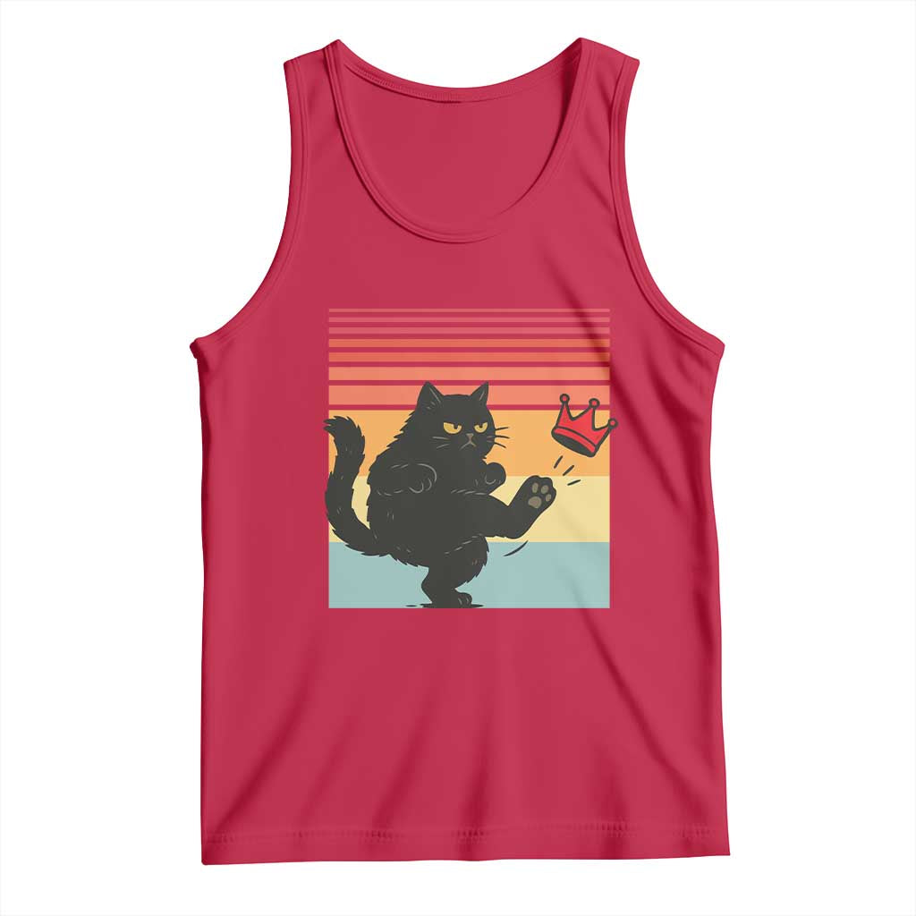 No Kings Black Cat Tank Top Funny Kitten Social Justice - Wonder Print Shop