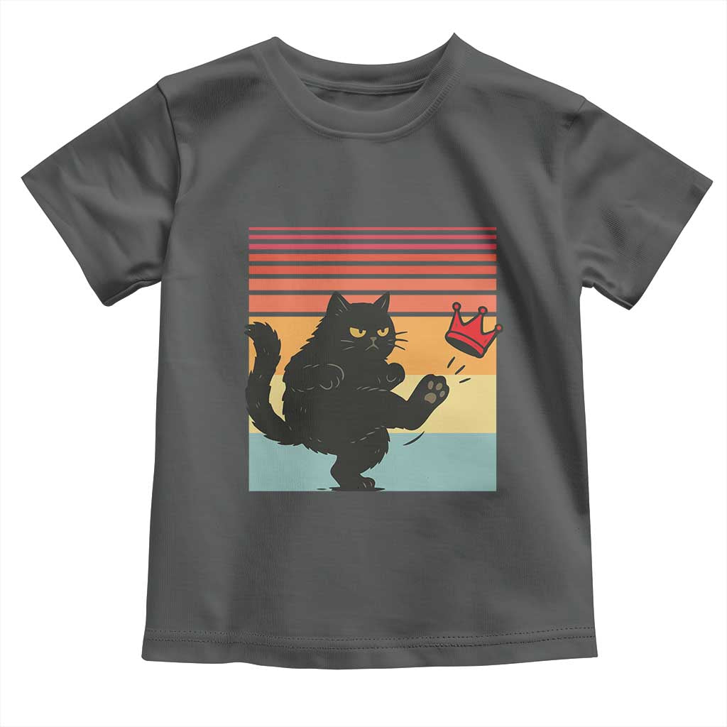 No Kings Black Cat Toddler T Shirt Funny Kitten Social Justice - Wonder Print Shop