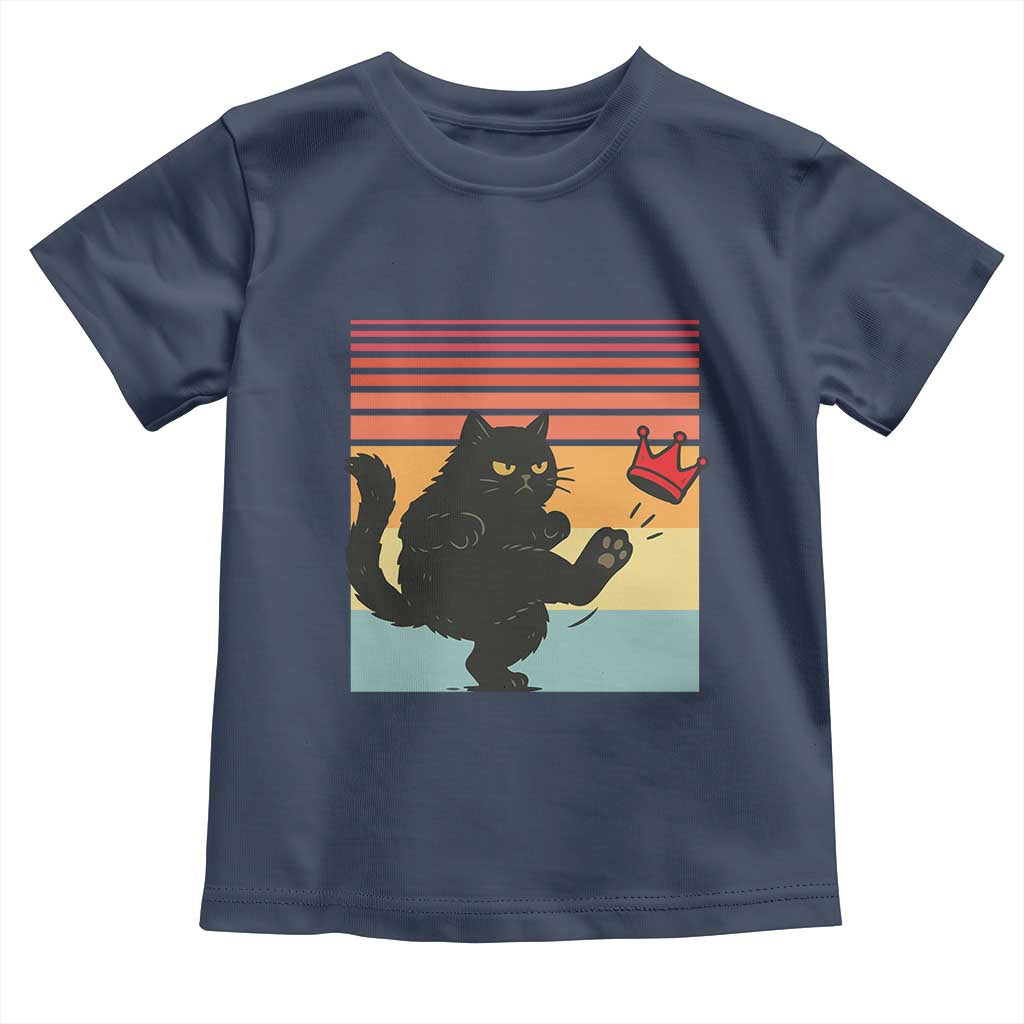 No Kings Black Cat Toddler T Shirt Funny Kitten Social Justice - Wonder Print Shop