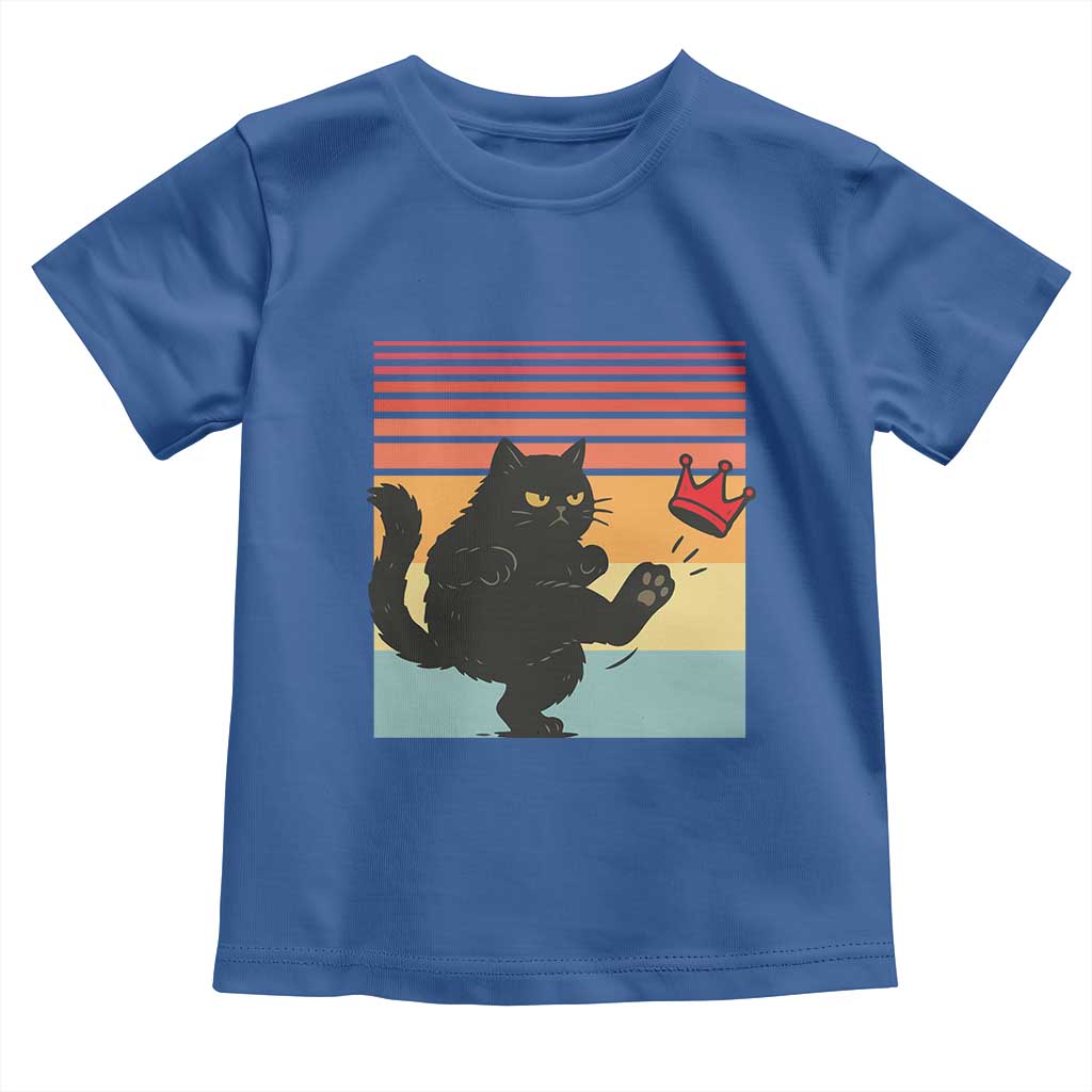 No Kings Black Cat Toddler T Shirt Funny Kitten Social Justice - Wonder Print Shop