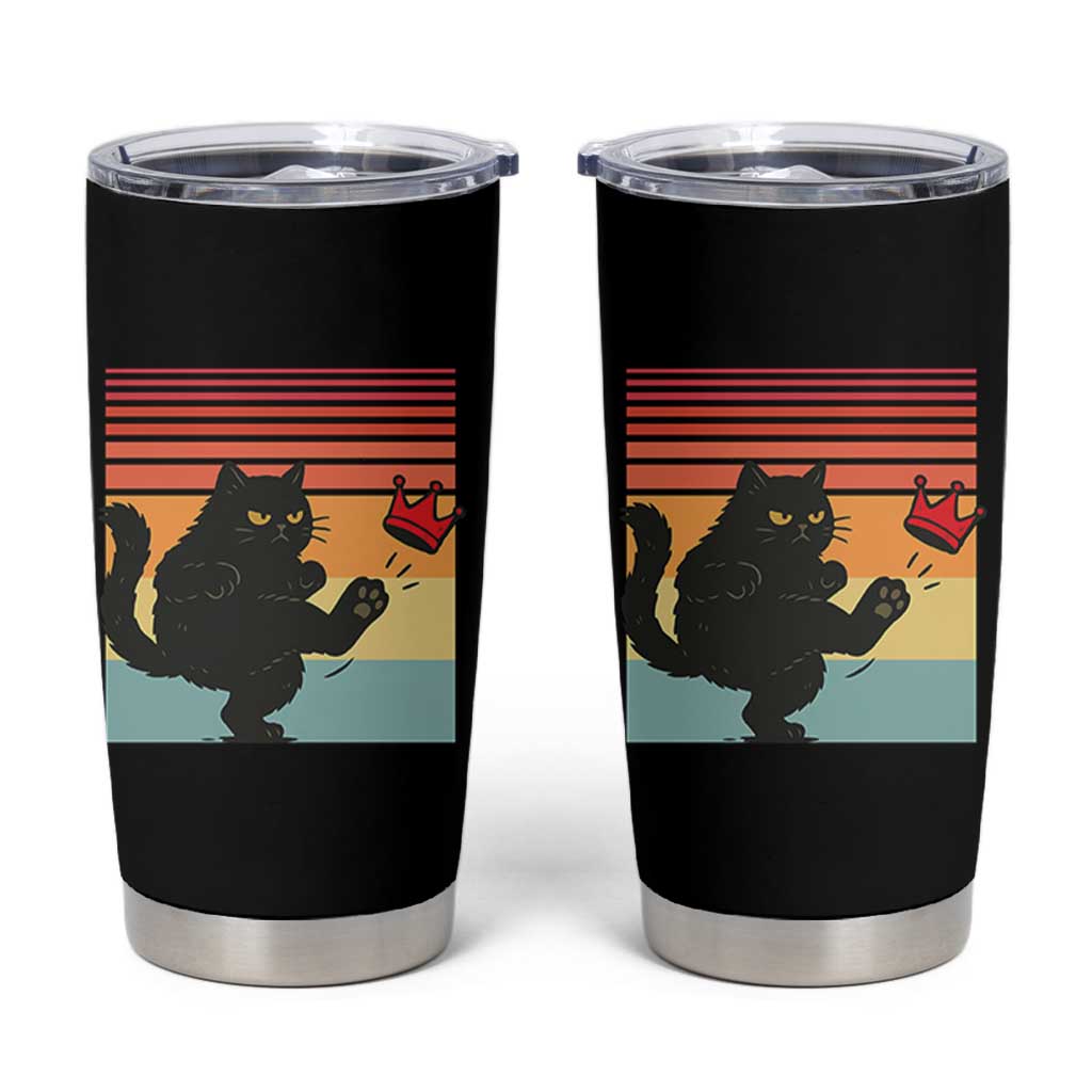 No Kings Black Cat Tumbler Cup Funny Kitten Social Justice - Wonder Print Shop