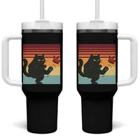 No Kings Black Cat Tumbler With Handle Funny Kitten Social Justice - Wonder Print Shop