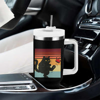 No Kings Black Cat Tumbler With Handle Funny Kitten Social Justice - Wonder Print Shop