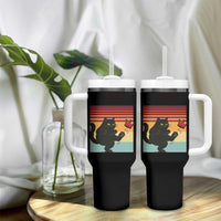 No Kings Black Cat Tumbler With Handle Funny Kitten Social Justice - Wonder Print Shop