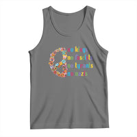 No Kings No Fascists Tank Top Floral Peace Sign Social Justice - Wonder Print Shop