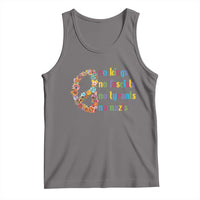 No Kings No Fascists Tank Top Floral Peace Sign Social Justice - Wonder Print Shop