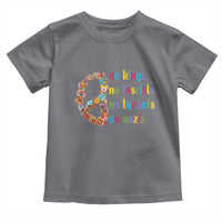 No Kings No Fascists Toddler T Shirt Floral Peace Sign Social Justice - Wonder Print Shop