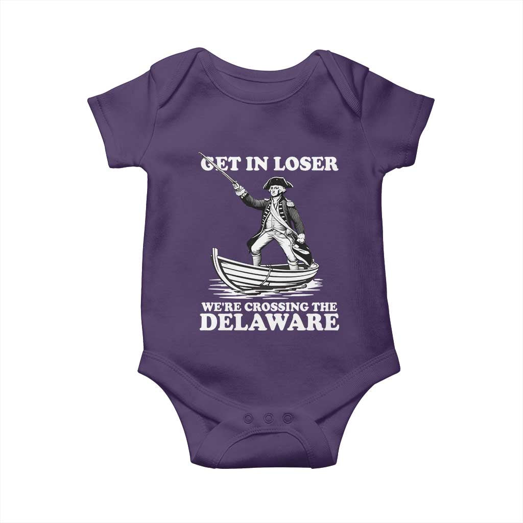 Funny George Washington 4th Of July Baby Onesie Funny Patriotic Get In Loser - Wonder Print Shop