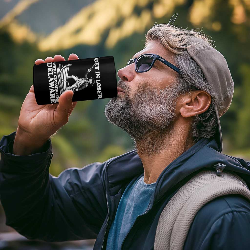 Funny George Washington 4th Of July 4 in 1 Can Cooler Tumbler Funny Patriotic Get In Loser - Wonder Print Shop