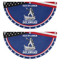 Funny George Washington 4th Of July Patriotic Fan Flag Funny Get In Loser