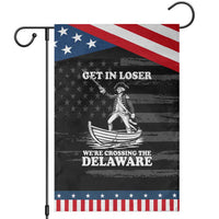 Funny George Washington 4th Of July Garden Flag Funny Patriotic Get In Loser