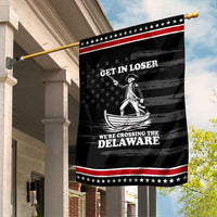 Funny George Washington 4th Of July Garden Flag Funny Patriotic Get In Loser