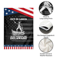 Funny George Washington 4th Of July Garden Flag Funny Patriotic Get In Loser