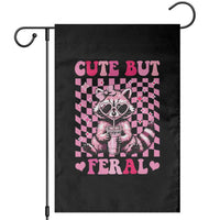 Cute But Feral Raccoon Garden Flag Funny Sunglasses Trash Panda - Wonder Print Shop