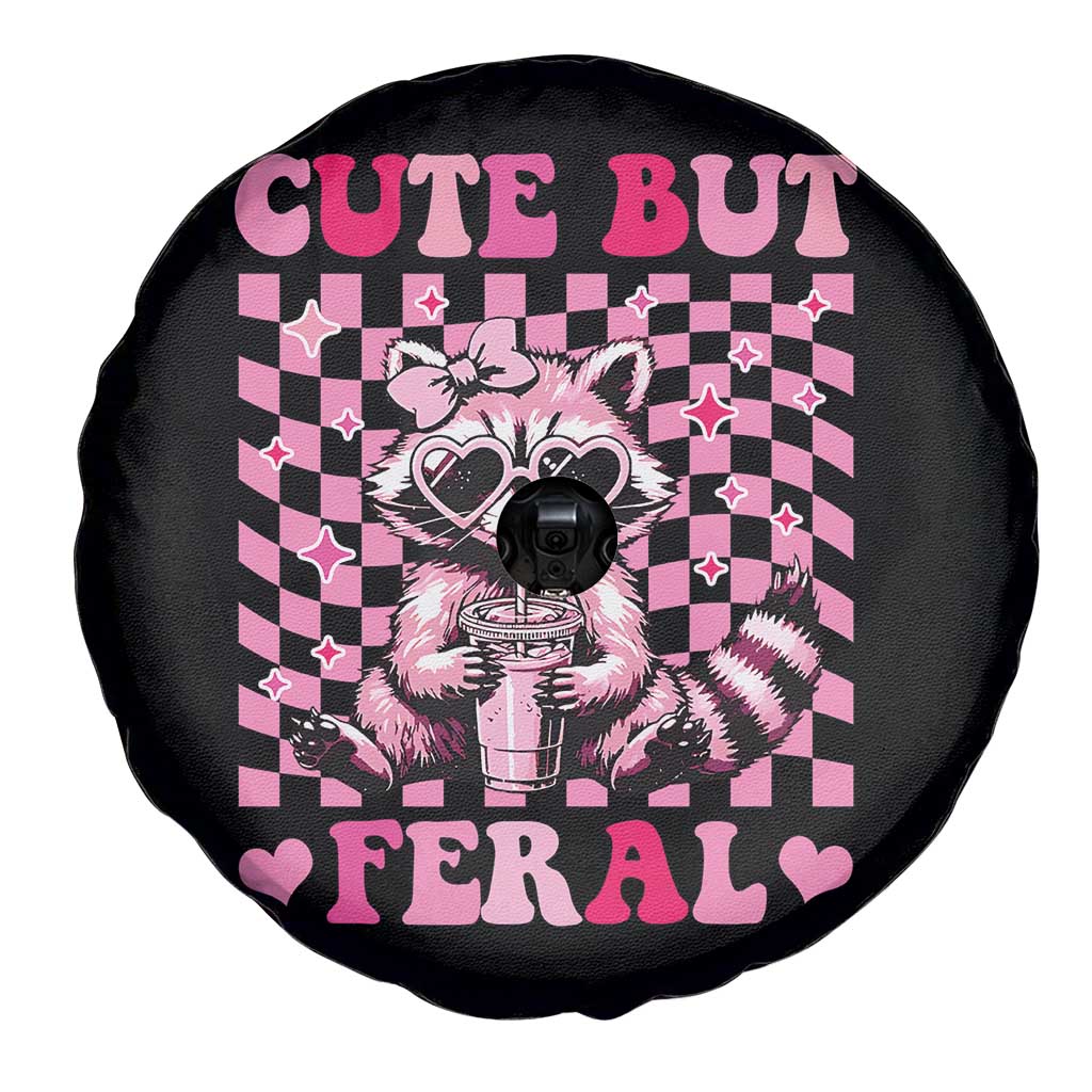 Cute But Feral Raccoon Spare Tire Cover Funny Sunglasses Trash Panda - Wonder Print Shop
