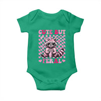 Cute But Feral Raccoon Baby Onesie Funny Sunglasses Trash Panda - Wonder Print Shop