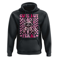 Cute But Feral Raccoon Hoodie Funny Sunglasses Trash Panda - Wonder Print Shop