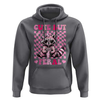 Cute But Feral Raccoon Hoodie Funny Sunglasses Trash Panda - Wonder Print Shop