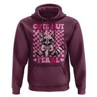 Cute But Feral Raccoon Hoodie Funny Sunglasses Trash Panda - Wonder Print Shop