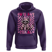 Cute But Feral Raccoon Hoodie Funny Sunglasses Trash Panda - Wonder Print Shop
