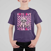 Cute But Feral Raccoon T Shirt For Kid Funny Sunglasses Trash Panda - Wonder Print Shop