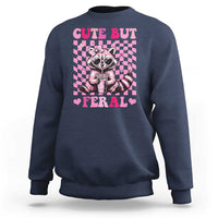 Cute But Feral Raccoon Sweatshirt Funny Sunglasses Trash Panda - Wonder Print Shop