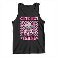 Cute But Feral Raccoon Tank Top Funny Sunglasses Trash Panda - Wonder Print Shop