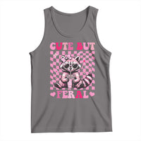 Cute But Feral Raccoon Tank Top Funny Sunglasses Trash Panda - Wonder Print Shop