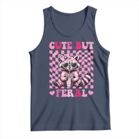 Cute But Feral Raccoon Tank Top Funny Sunglasses Trash Panda - Wonder Print Shop