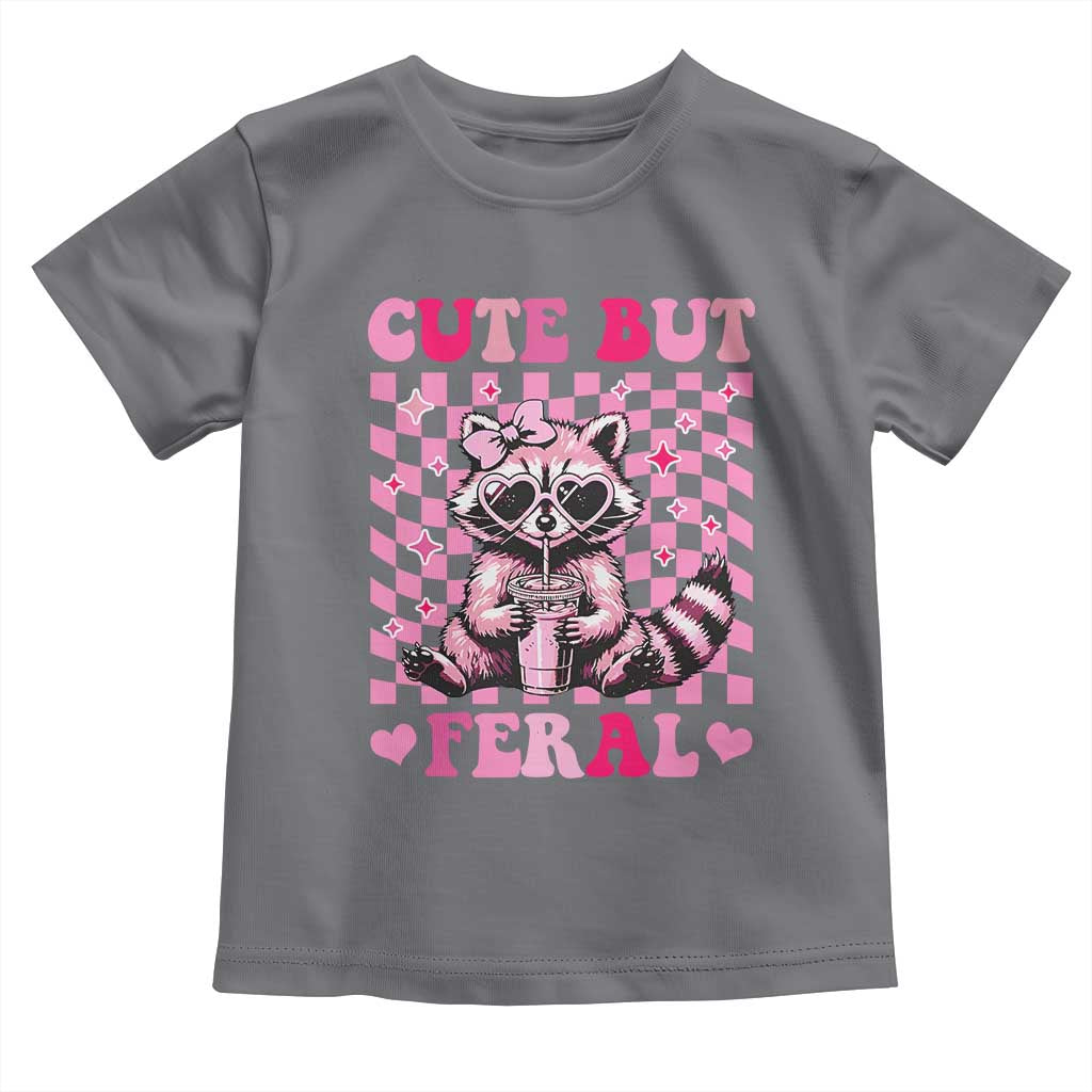 Cute But Feral Raccoon Toddler T Shirt Funny Sunglasses Trash Panda - Wonder Print Shop