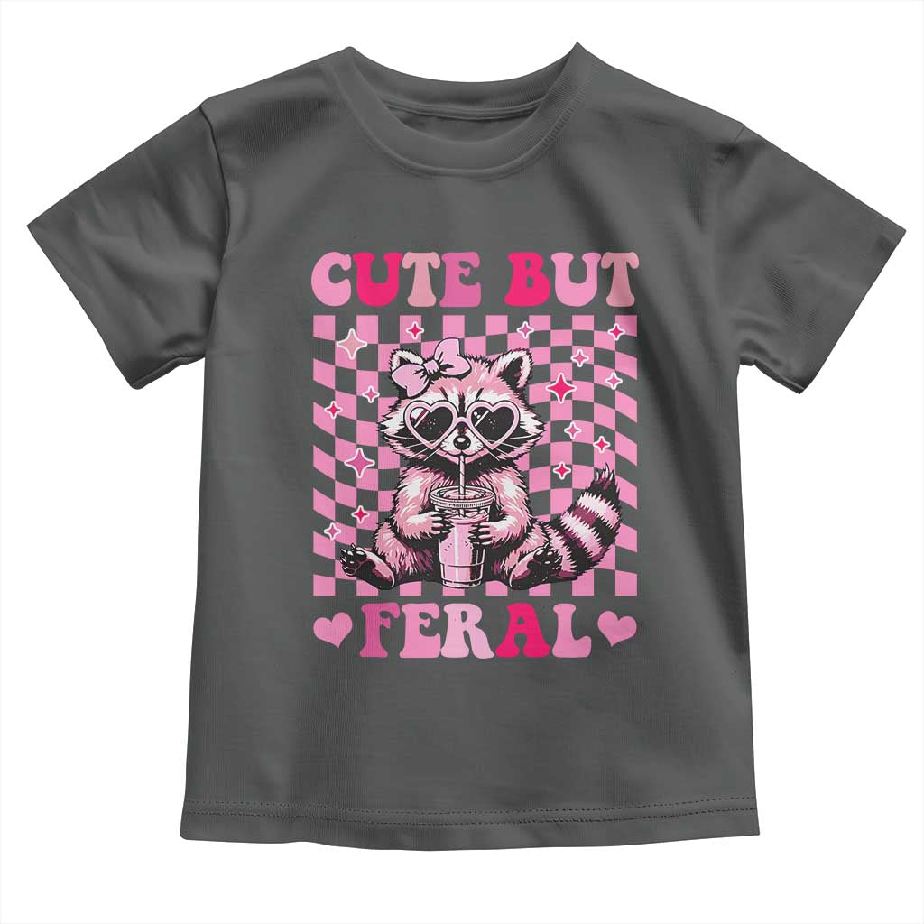 Cute But Feral Raccoon Toddler T Shirt Funny Sunglasses Trash Panda - Wonder Print Shop
