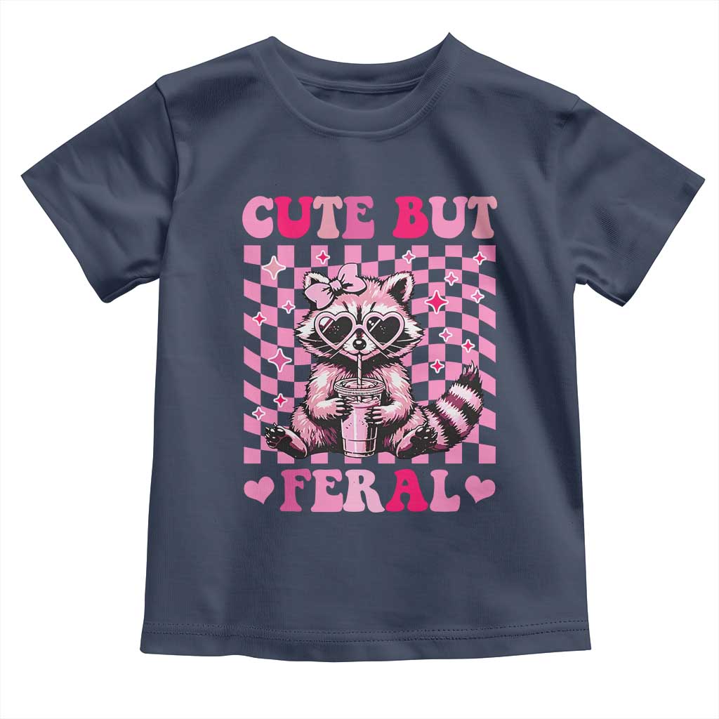 Cute But Feral Raccoon Toddler T Shirt Funny Sunglasses Trash Panda - Wonder Print Shop
