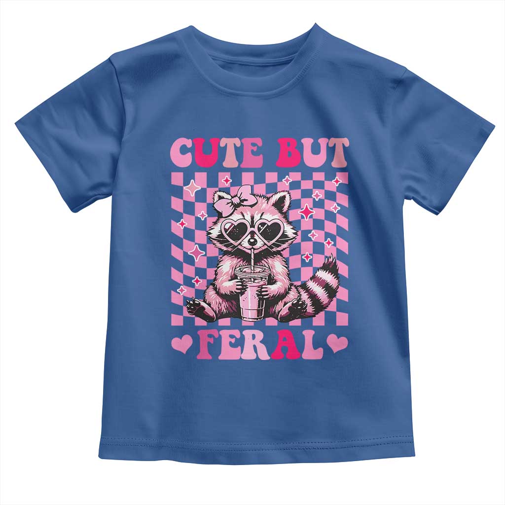 Cute But Feral Raccoon Toddler T Shirt Funny Sunglasses Trash Panda - Wonder Print Shop