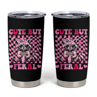 Cute But Feral Raccoon Tumbler Cup Funny Sunglasses Trash Panda - Wonder Print Shop
