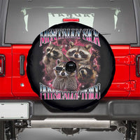 Physically Thicc Funny Raccoon Meme Spare Tire Cover Mentally Sick Bootleg Graphic 90s - Wonder Print Shop