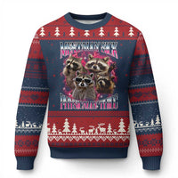 Physically Thicc Funny Raccoon Meme Ugly Christmas Sweater Mentally Sick Bootleg Graphic 90s - Wonder Print Shop