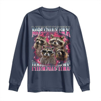 Physically Thicc Funny Raccoon Meme Long Sleeve Shirt Mentally Sick Bootleg Graphic 90s - Wonder Print Shop