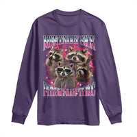 Physically Thicc Funny Raccoon Meme Long Sleeve Shirt Mentally Sick Bootleg Graphic 90s - Wonder Print Shop