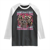 Physically Thicc Funny Raccoon Meme Raglan Shirt Mentally Sick Bootleg Graphic 90s - Wonder Print Shop