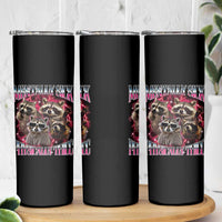 Physically Thicc Funny Raccoon Meme Skinny Tumbler Mentally Sick Bootleg Graphic 90s - Wonder Print Shop